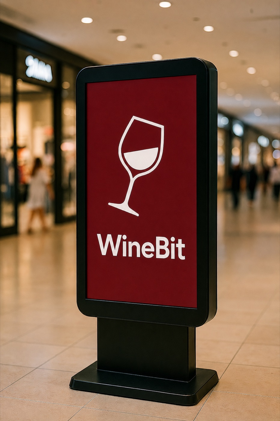 Totem WineBit in un punto vendita